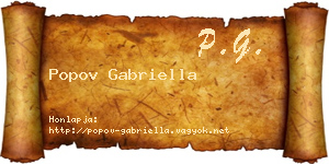 Popov Gabriella névjegykártya