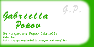 gabriella popov business card